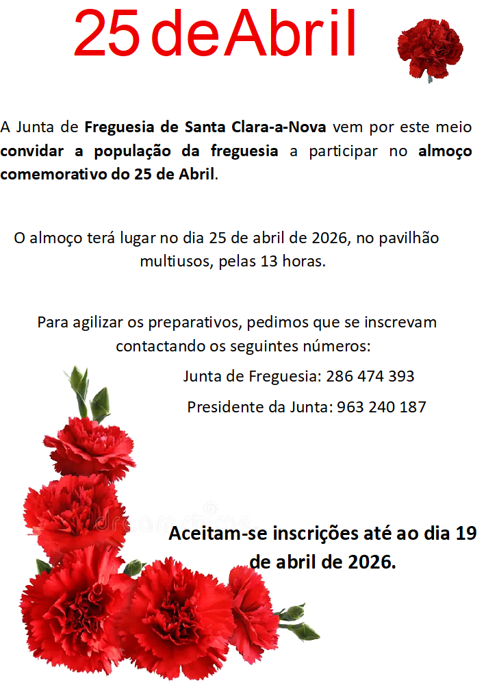 Comemora&ccedil;&otilde;es 25 de abril